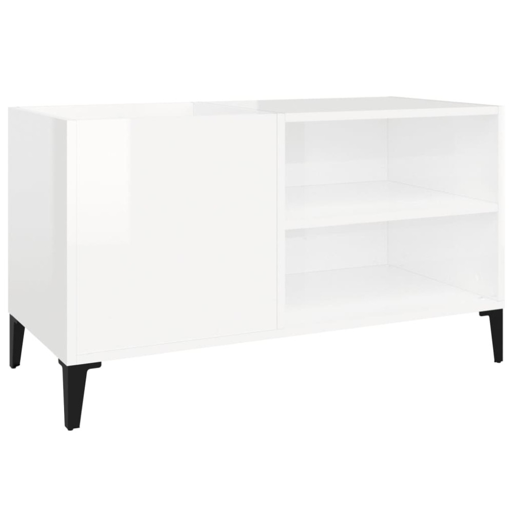 vidaXL Dulapuri pentru discuri alb lucios 84,5x38x48 cm lemn prelucrat