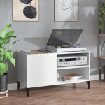 vidaXL Dulapuri pentru discuri alb lucios 84,5x38x48 cm lemn prelucrat vidaXL Dulapuri pentru discuri alb lucios 84,5x38x48 cm lemn prelucrat