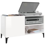 vidaXL Dulapuri pentru discuri alb lucios 84,5x38x48 cm lemn prelucrat vidaXL Dulapuri pentru discuri alb lucios 84,5x38x48 cm lemn prelucrat