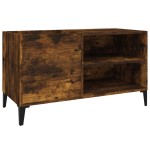 vidaXL Dulap pentru discuri stejar afumat 84,5x38x48 cm lemn prelucrat vidaXL Dulap pentru discuri stejar afumat 84,5x38x48 cm lemn prelucrat