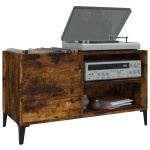 vidaXL Dulap pentru discuri stejar afumat 84,5x38x48 cm lemn prelucrat vidaXL Dulap pentru discuri stejar afumat 84,5x38x48 cm lemn prelucrat