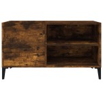 vidaXL Dulap pentru discuri stejar afumat 84,5x38x48 cm lemn prelucrat vidaXL Dulap pentru discuri stejar afumat 84,5x38x48 cm lemn prelucrat