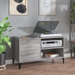 vidaXL Dulap pentru discuri gri sonoma 84,5x38x48 cm lemn prelucrat vidaXL Dulap pentru discuri gri sonoma 84,5x38x48 cm lemn prelucrat