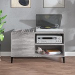 vidaXL Dulap pentru discuri gri sonoma 84,5x38x48 cm lemn prelucrat vidaXL Dulap pentru discuri gri sonoma 84,5x38x48 cm lemn prelucrat