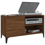vidaXL Dulap pentru discuri stejar maro, 84,5x38x48 cm, lemn prelucrat vidaXL Dulap pentru discuri stejar maro, 84,5x38x48 cm, lemn prelucrat