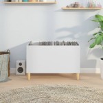 vidaXL Dulap de discuri, alb, 74,5x38x48 cm, lemn prelucrat
