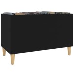 vidaXL Dulap pentru discuri, negru, 74,5x38x48 cm, lemn prelucrat