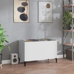 vidaXL Dulap de discuri, alb, 74,5x38x48 cm, lemn prelucrat vidaXL Dulap de discuri, alb, 74,5x38x48 cm, lemn prelucrat
