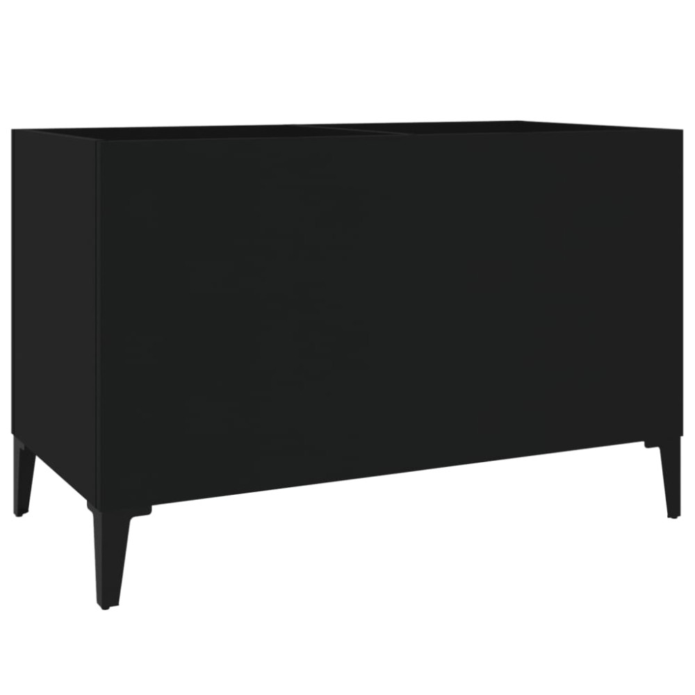 vidaXL Dulap pentru discuri, negru, 74,5x38x48 cm, lemn prelucrat