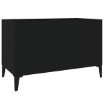 vidaXL Dulap pentru discuri, negru, 74,5x38x48 cm, lemn prelucrat