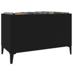 vidaXL Dulap pentru discuri, negru, 74,5x38x48 cm, lemn prelucrat
