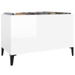 vidaXL Dulap pt discuri, alb extralucios 74,5x38x48 cm lemn prelucrat