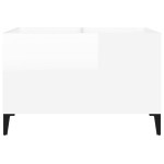 vidaXL Dulap pt discuri, alb extralucios 74,5x38x48 cm lemn prelucrat