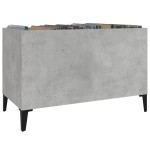 vidaXL Dulap pentru discuri, gri beton, 74,5x38x48 cm, lemn prelucrat