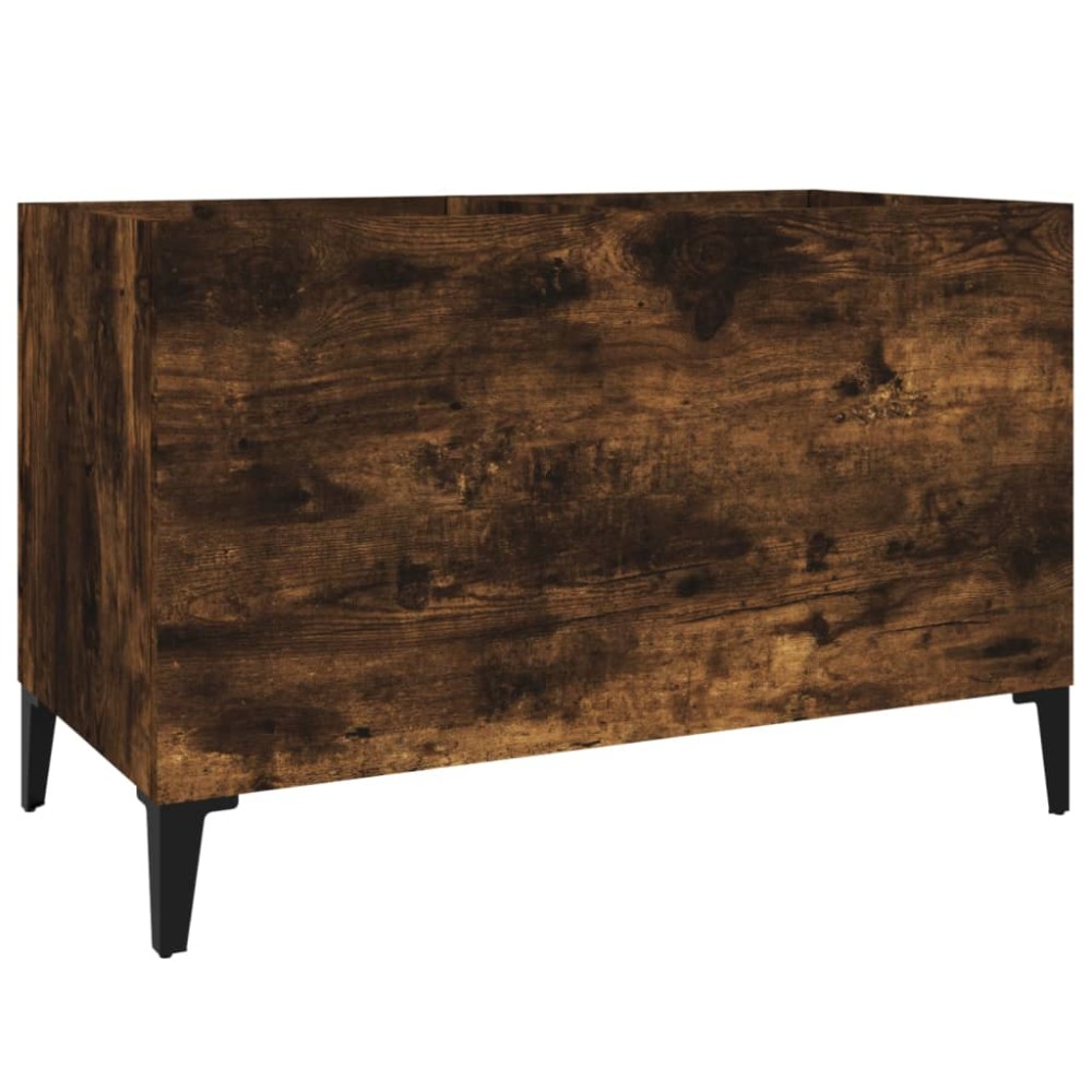vidaXL Dulap pentru discuri stejar afumat 74,5x38x48 cm lemn prelucrat