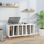 vidaXL Comodă discuri, alb, 100x38x48 cm, lemn prelucrat vidaXL Comodă discuri, alb, 100x38x48 cm, lemn prelucrat