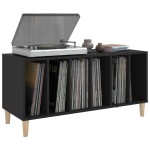 vidaXL Comodă discuri, negru, 100x38x48 cm, lemn prelucrat vidaXL Comodă discuri, negru, 100x38x48 cm, lemn prelucrat