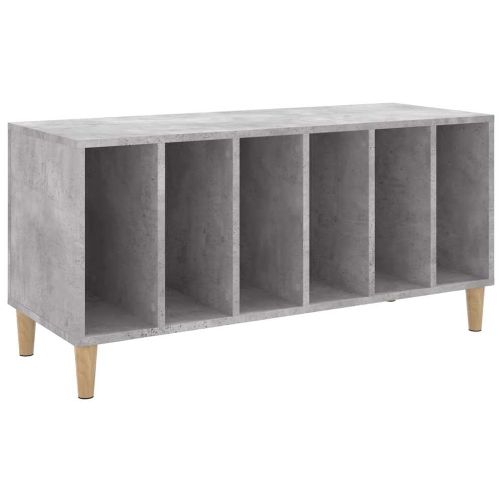 vidaXL Dulap pentru discuri gri beton, 100x38x48 cm, lemn prelucrat
