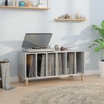 vidaXL Dulap pentru discuri gri beton, 100x38x48 cm, lemn prelucrat vidaXL Dulap pentru discuri gri beton, 100x38x48 cm, lemn prelucrat