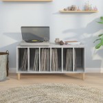 vidaXL Dulap pentru discuri gri beton, 100x38x48 cm, lemn prelucrat vidaXL Dulap pentru discuri gri beton, 100x38x48 cm, lemn prelucrat