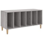 vidaXL Dulap pentru discuri gri sonoma, 100x38x48 cm, lemn prelucrat vidaXL Dulap pentru discuri gri sonoma, 100x38x48 cm, lemn prelucrat