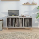 vidaXL Dulap pentru discuri gri sonoma, 100x38x48 cm, lemn prelucrat vidaXL Dulap pentru discuri gri sonoma, 100x38x48 cm, lemn prelucrat