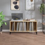 vidaXL Dulap pentru discuri stejar sonoma 100x38x48 cm, lemn prelucrat vidaXL Dulap pentru discuri stejar sonoma 100x38x48 cm, lemn prelucrat