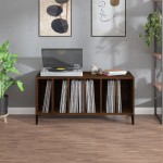 vidaXL Dulap pentru discuri stejar maro, 100x38x48 cm, lemn prelucrat vidaXL Dulap pentru discuri stejar maro, 100x38x48 cm, lemn prelucrat