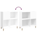 vidaXL Dulap pentru discuri, alb, 84,5x38x89 cm, lemn compozit vidaXL Dulap pentru discuri, alb, 84,5x38x89 cm, lemn compozit
