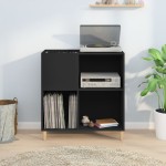 vidaXL Dulap pentru discuri negru 84,5x38x89 cm lemn compozit vidaXL Dulap pentru discuri negru 84,5x38x89 cm lemn compozit