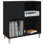 vidaXL Dulap pentru discuri negru 84,5x38x89 cm lemn compozit vidaXL Dulap pentru discuri negru 84,5x38x89 cm lemn compozit