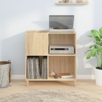 vidaXL Dulap pentru discuri stejar sonoma 84,5x38x89 cm lemn compozit vidaXL Dulap pentru discuri stejar sonoma 84,5x38x89 cm lemn compozit
