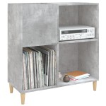 vidaXL Dulap pentru discuri gri beton 84,5x38x89 cm lemn compozit vidaXL Dulap pentru discuri gri beton 84,5x38x89 cm lemn compozit