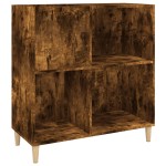 vidaXL Dulap pentru discuri stejar fumuriu 84,5x38x89 cm lemn compozit vidaXL Dulap pentru discuri stejar fumuriu 84,5x38x89 cm lemn compozit