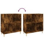 vidaXL Dulap pentru discuri stejar fumuriu 84,5x38x89 cm lemn compozit vidaXL Dulap pentru discuri stejar fumuriu 84,5x38x89 cm lemn compozit