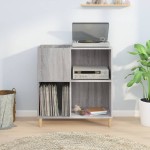 vidaXL Dulap pentru discuri gri sonoma 84,5x38x89 cm lemn compozit vidaXL Dulap pentru discuri gri sonoma 84,5x38x89 cm lemn compozit