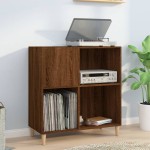 vidaXL Dulap pentru discuri stejar maro 84,5x38x89 cm lemn compozit vidaXL Dulap pentru discuri stejar maro 84,5x38x89 cm lemn compozit