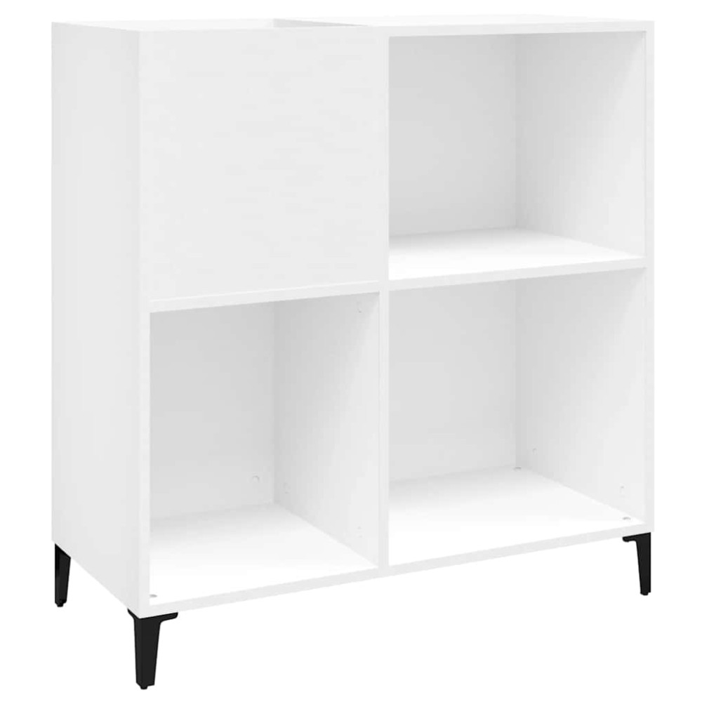 vidaXL Comodă de discuri, alb, 84,5x38x89 cm, lemn compozit