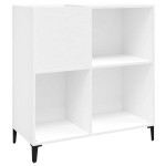 vidaXL Comodă de discuri, alb, 84,5x38x89 cm, lemn compozit vidaXL Comodă de discuri, alb, 84,5x38x89 cm, lemn compozit