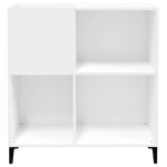 vidaXL Comodă de discuri, alb, 84,5x38x89 cm, lemn compozit vidaXL Comodă de discuri, alb, 84,5x38x89 cm, lemn compozit
