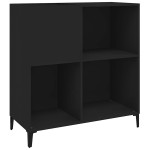 vidaXL Dulap pentru discuri negru 84,5x38x89 cm lemn compozit vidaXL Dulap pentru discuri negru 84,5x38x89 cm lemn compozit