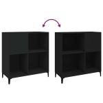vidaXL Dulap pentru discuri negru 84,5x38x89 cm lemn compozit vidaXL Dulap pentru discuri negru 84,5x38x89 cm lemn compozit