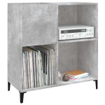 vidaXL Dulap pentru discuri gri beton 84,5x38x89 cm lemn compozit