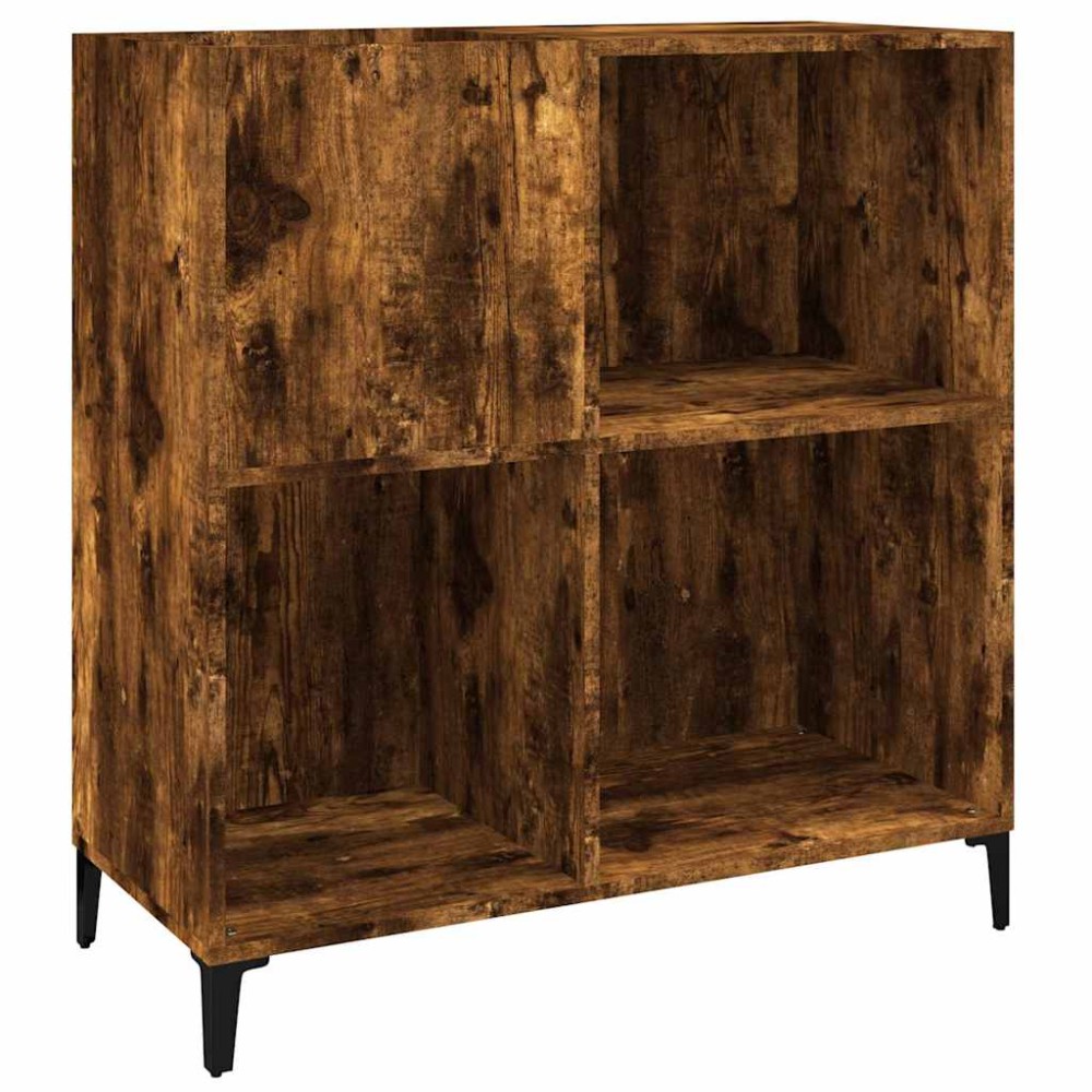 vidaXL Dulap pentru discuri stejar fumuriu 84,5x38x89 cm lemn compozit