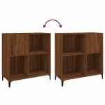 vidaXL Dulap pentru discuri stejar maro 84,5x38x89 cm lemn compozit vidaXL Dulap pentru discuri stejar maro 84,5x38x89 cm lemn compozit