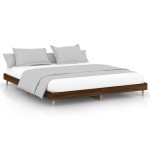 vidaXL Cadru de pat fără saltea Stejar maro 200x200 cm Lemn prelucrat vidaXL Cadru de pat fără saltea Stejar maro 200x200 cm Lemn prelucrat