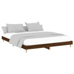 vidaXL Cadru de pat fără saltea Stejar maro 200x200 cm Lemn prelucrat vidaXL Cadru de pat fără saltea Stejar maro 200x200 cm Lemn prelucrat
