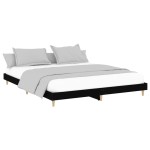 vidaXL Cadru de pat fără saltea Negru 180x200cm Lemn prelucrat