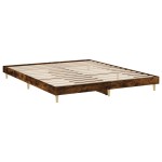 vidaXL Cadru de pat fără saltea Stejar afumat 160x200cm Lemn prelucrat