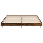 vidaXL Cadru de pat fără saltea Stejar afumat 160x200cm Lemn prelucrat